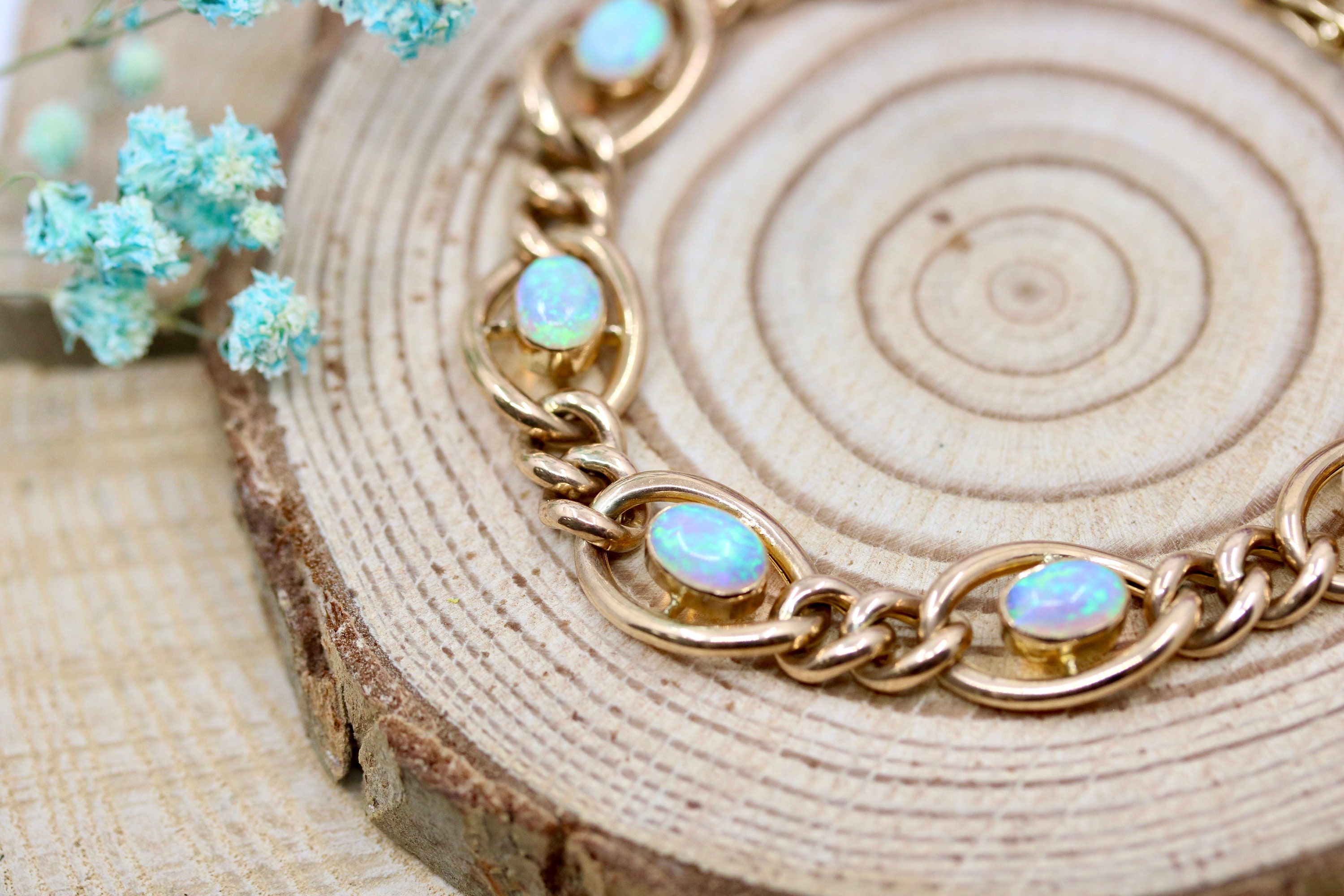 Gorgeous Vintage Opal Bracelet 9ct Rose Gold Pre-owned | Etsy