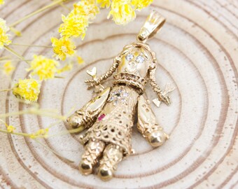 9ct Rag Doll Pendant | Etsy Australia