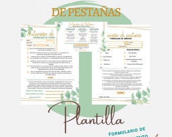 Spanish Lash Extension Forms – Consent, Admission, Care (Printable PDF)