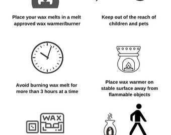 Digital-Wax Care Instructions for homemade businesses- Digital Download-small business-Wax melt Business-marketing-cards