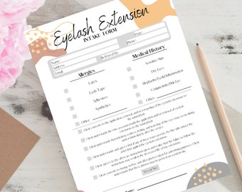 Eyelash Extension Intake Form – Printable Client Consent (PDF)