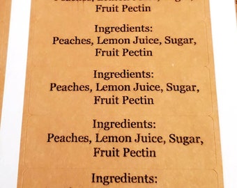 Ingredient labels (80) custom-food/ingredient/packaging/instruction-waterproof-supplies-for all businesses-small ilists only