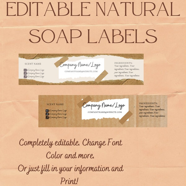 Homemade Soap Labels - Etsy