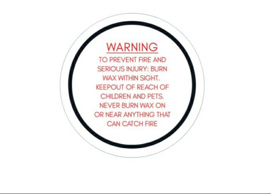 Warning Labels/custom Labels-wax Melt-white Glossy- Packaging-safety ...