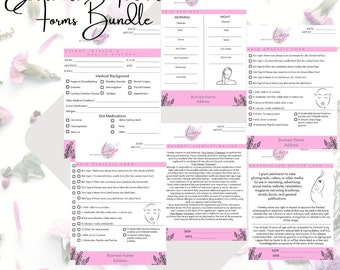 Editable Esthetician Facial Forms – Salon Client Forms (Canva)