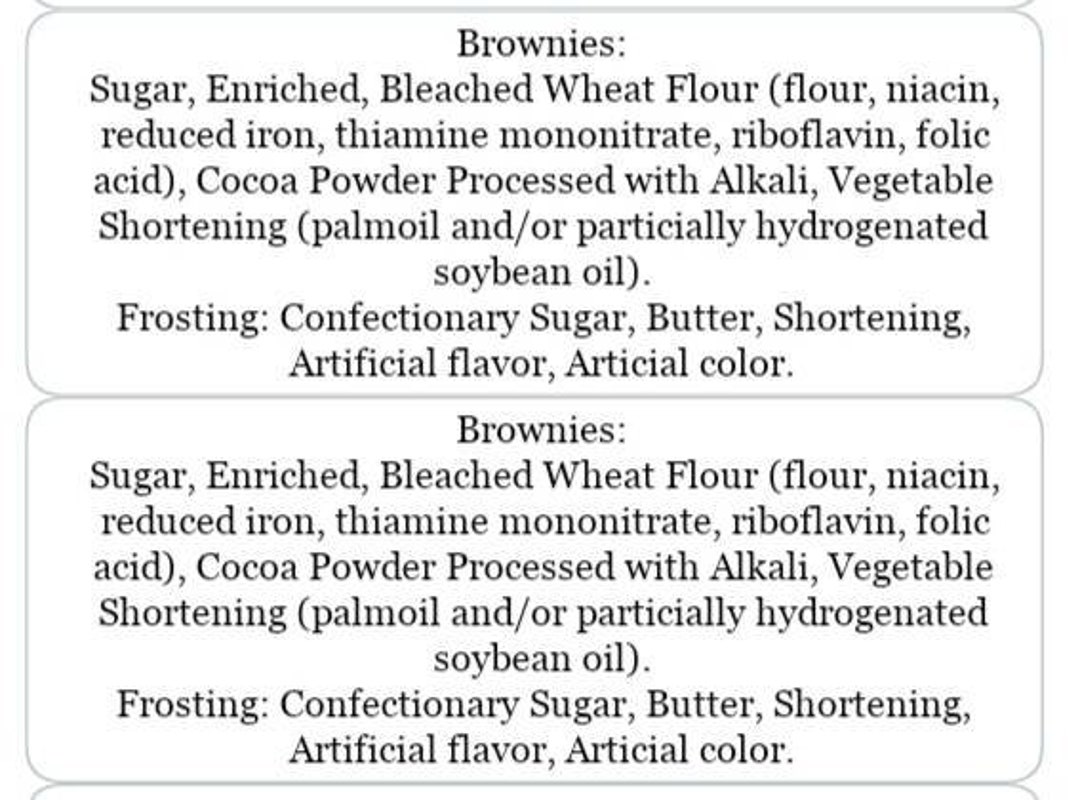 Custom INGREDIENT Labels for Food and Beverage30/60 Matte Clear or