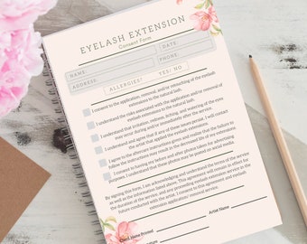 Eyelash Extension Consent Form – Printable PDF for Lash Artists