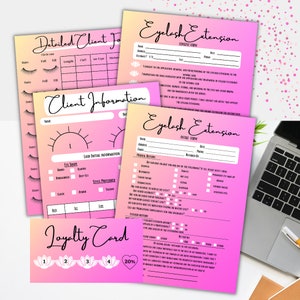 Digital-Lash Extension bundle Esthetician/Lash extension business-downloadable-consent form/admission/loyalty-small business-ready to print