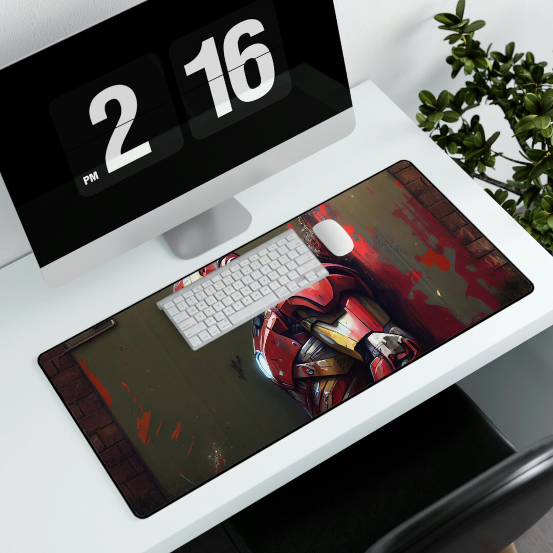 Graffiti Iron Man Desk Mat Protect Your Desk in Style With Etsy