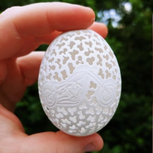 Carved duck egg Motorcycle