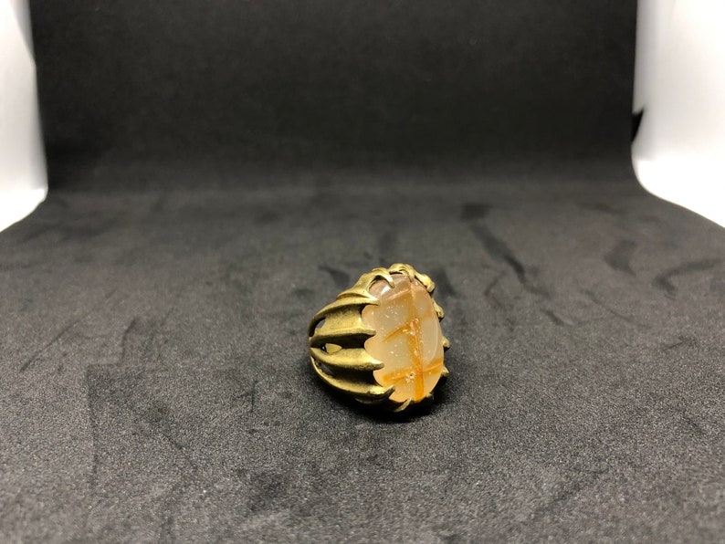 10 balinese style rings with natural gemstones