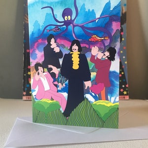 Beatles Octopus's Garden Greetings Card