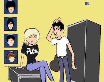 Blondie Greeting card.  Featuring Debbie Harry