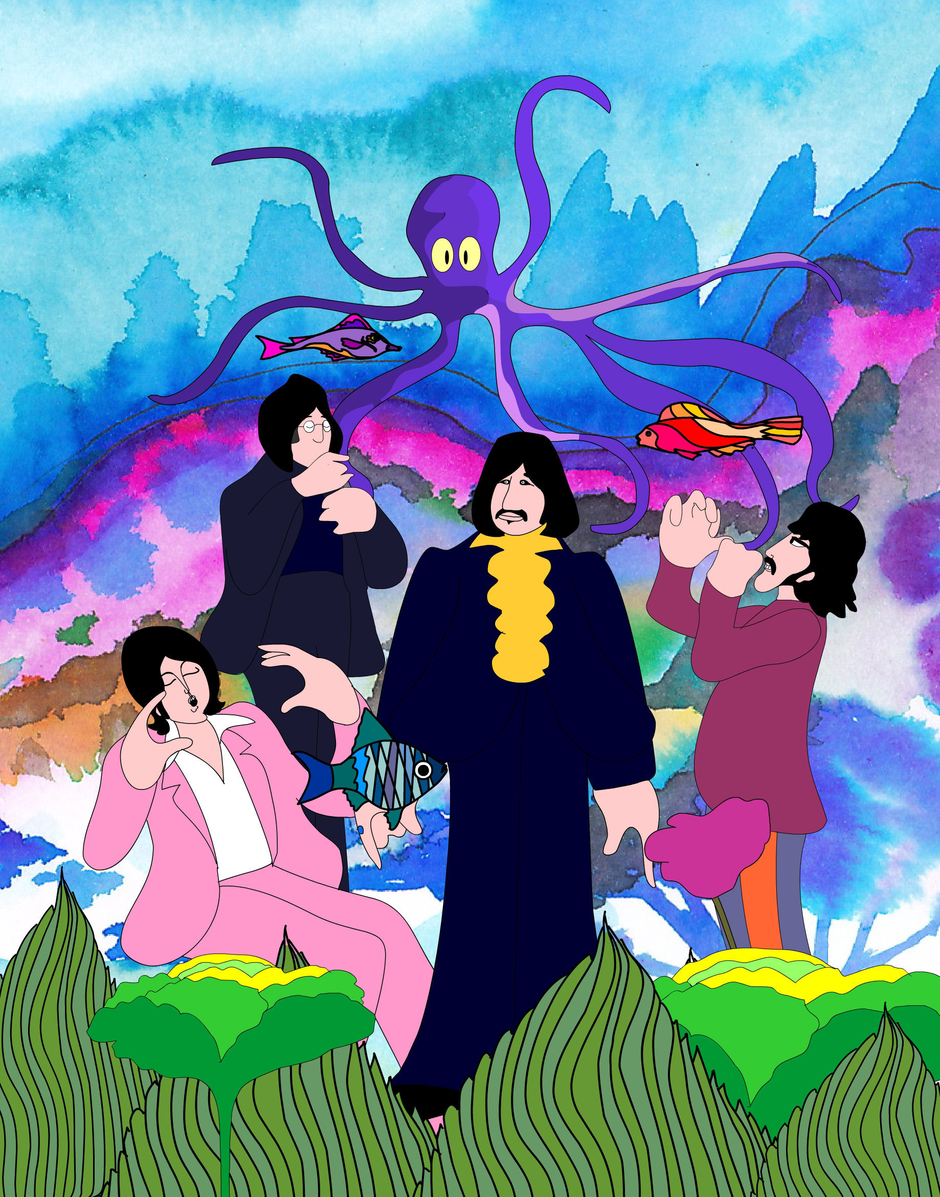Beatles Octopus's Garden Greetings Card | Etsy