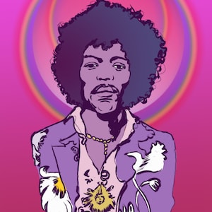 JImi Hendrix Greetings Card