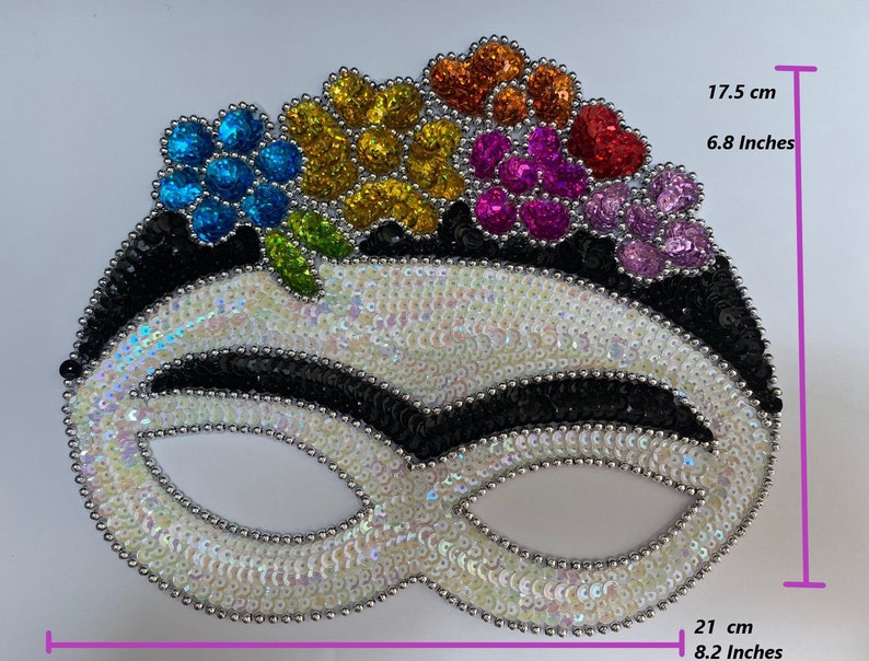 Frida Kahlo Eye Mask Embroidery Sequins image 6