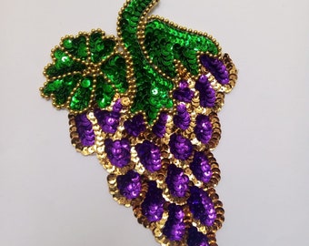 Sequined Grapes Patch! Grapes Sequin Patch