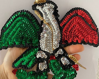 Mexican Eagle application in sequins