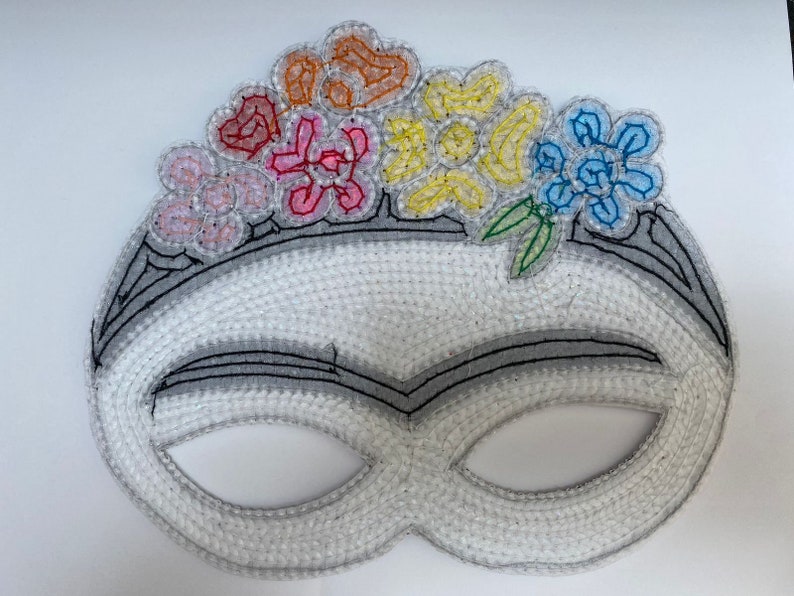 Frida Kahlo Eye Mask Embroidery Sequins image 5