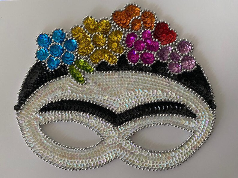 Frida Kahlo Eye Mask Embroidery Sequins image 2