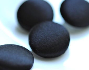Black Silk Satin Tuxedo Buttons Silk Charmeuse Mens Suit Buttons