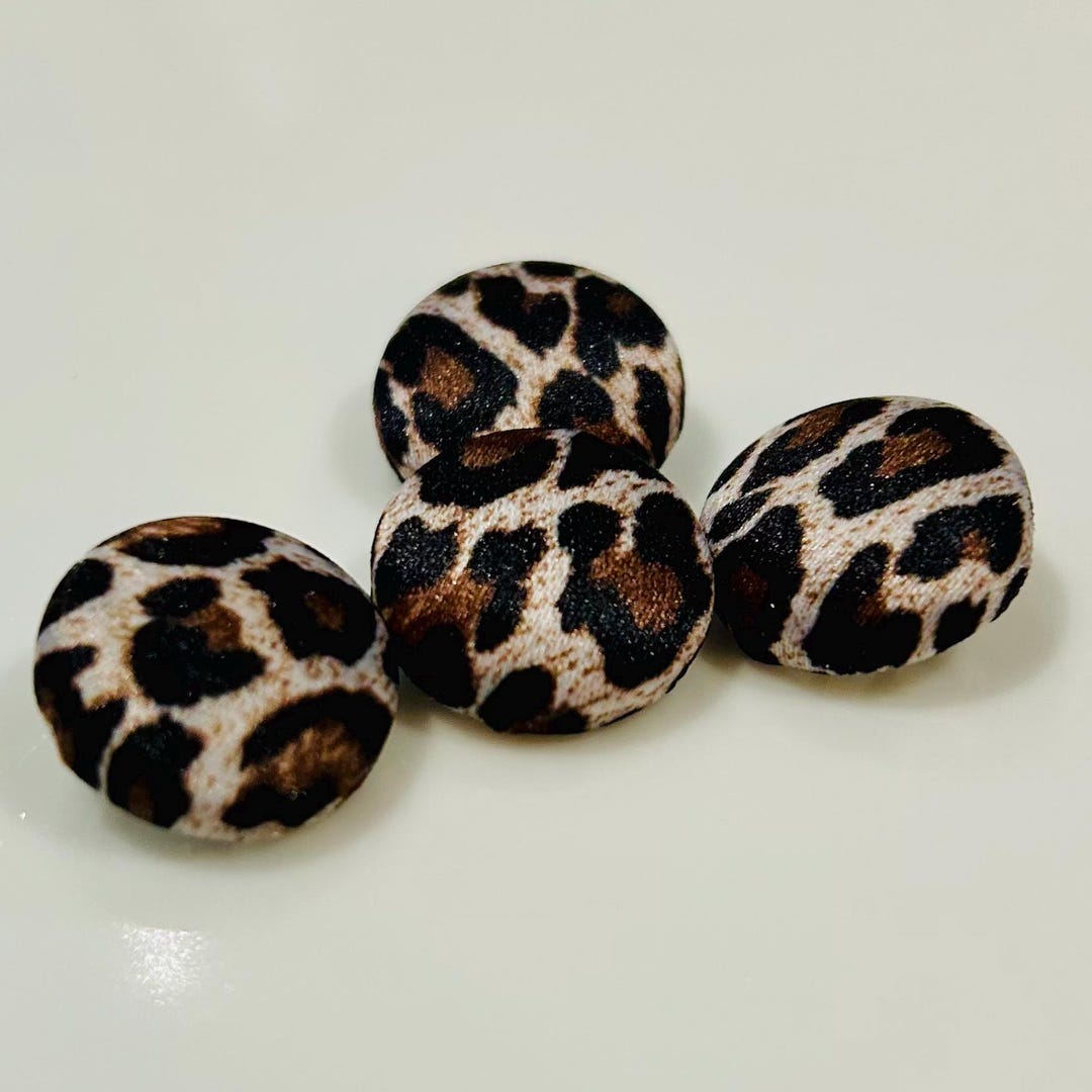 Leopard Duchess Satin Tuxedo Buttons Animal Print Mens Suit Button Set ...