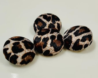 Leopard Duchess Satin Tuxedo Buttons Animal Print Mens Suit Button Set
