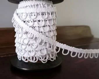 White Bridal Button Looping Luxury Elastic Wedding Dress Buttonhole Loop