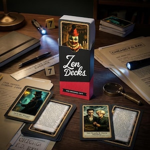 Kaarten met seriemoordenaars | Geïllustreerd kaartspel met 40 kaarten over criminele geesten