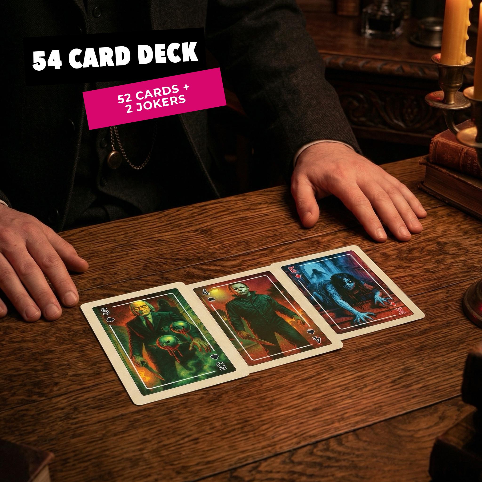 Horror Playing Cards | 54-card Illustrated Monsters & Villains Deck - Etsy