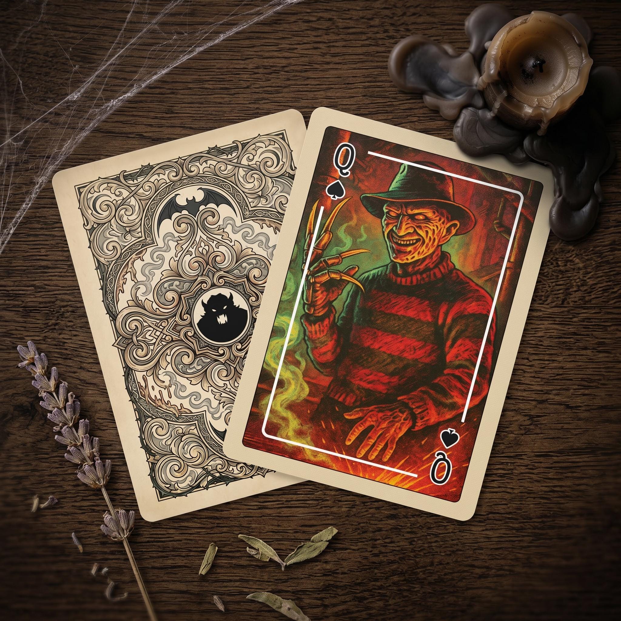 Horror Playing Cards | 54-card Illustrated Monsters & Villains Deck - Etsy