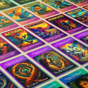 Cartas del Tarot de Atención Plena, Motivación, Virtudes y Filosofía / Reflexiones Ilustradas sobre Sabiduría y Bienestar