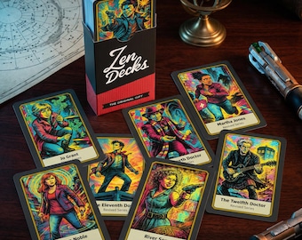 Cartas coleccionables de Doctor Who / Baraja ilustrada de ciencia ficción de 40 cartas