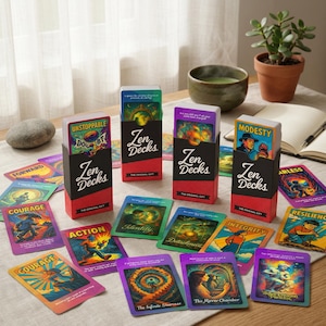 Achtsamkeit & Motivation Tarot Karten | 40 Karten Illustriertes Deck