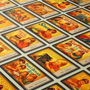 Retro Toys & Board Games Card Deck: 40 Illustrated Trading Cards - Classic Nostalgia