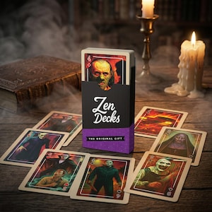 Baraja de cartas de terror / Baraja de 54 cartas ilustradas de monstruos y villanos