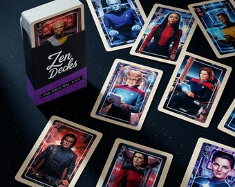 Baraja de cartas Trekkie / Baraja ilustrada de ciencia ficción de 54 cartas