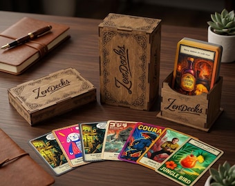 Handmade Tarot Card Box & Display | Real Wood - 4 Sizes