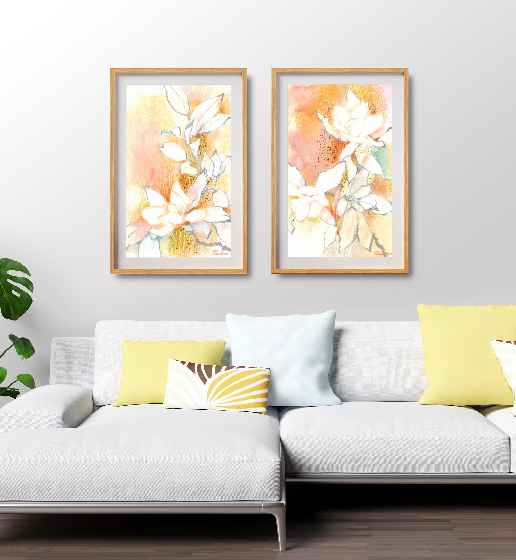 Floral Blush Pink wall art bedroom wall decor over the bed Etsy