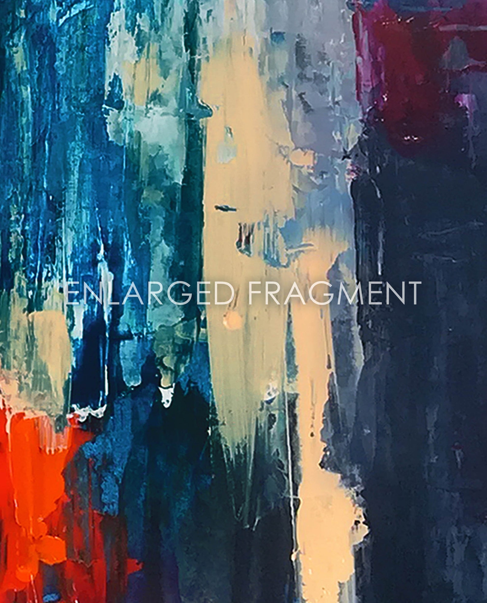 Long Wall Art Large Colorful Wall Art Oversized Wall Art Etsy