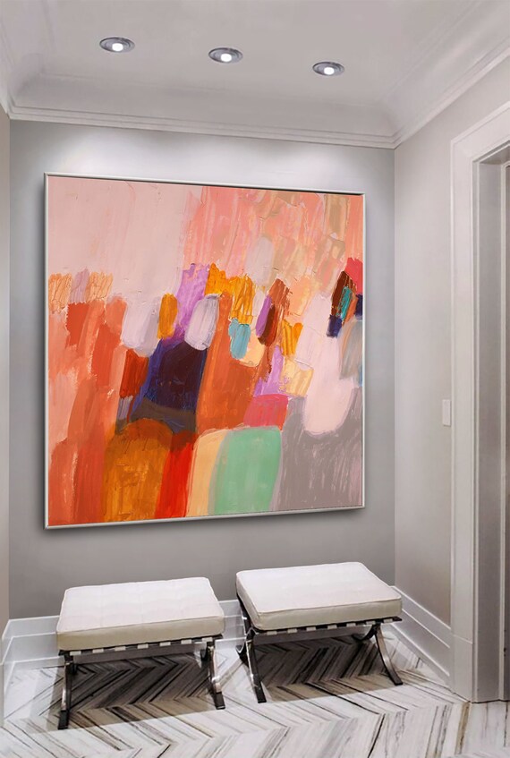 Large colorful wall art Extra Large wall art Original Etsy