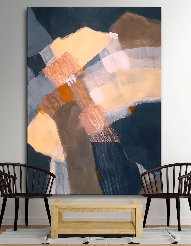 Large Abstract Painting on canvas Oversized wall art Modern wall art Abstract canvas art Blue Original painting Colorful painting abstract.