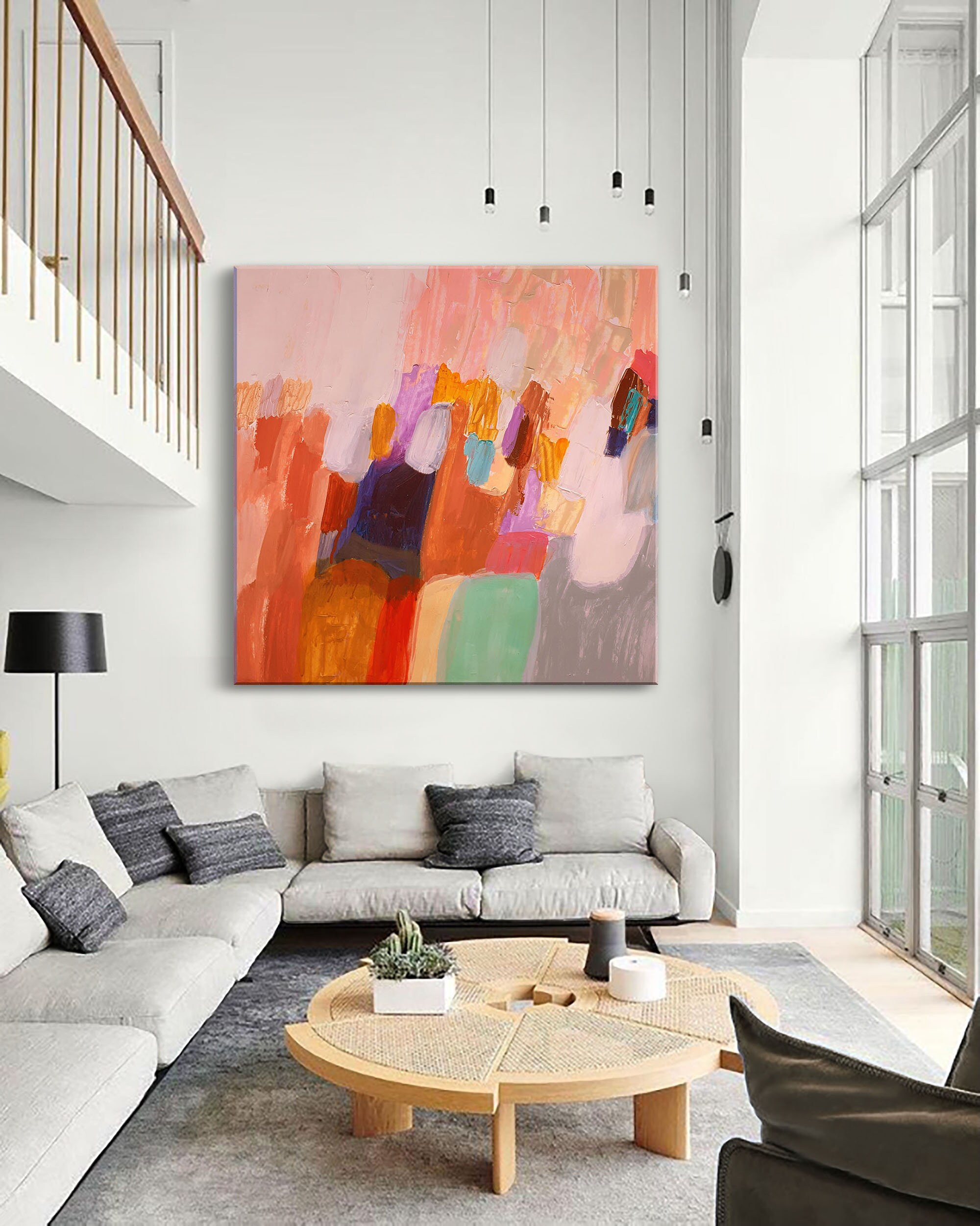 Large colorful wall art Extra Large wall art Original Etsy