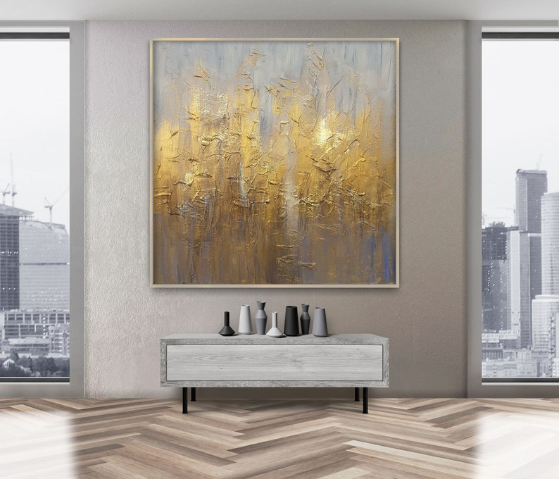 Oversized Wall Art Acrylic Painting Abstract Impasto Etsy