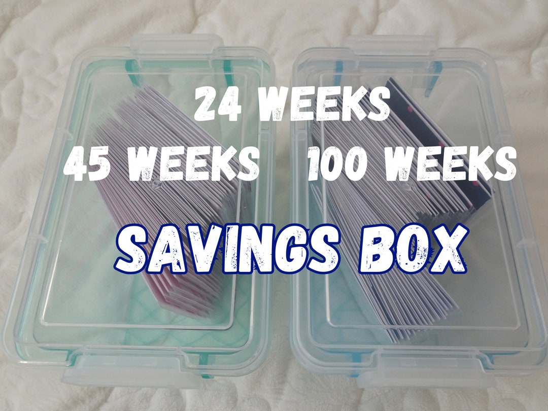 Savings Challange Boxes-25, 45, 100 Weeks (ramdom Envelope Option ...