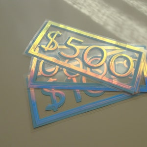 Cash Placeholders- 100, 500, 1000, Fully Funded