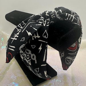 Disney Cruella Knotband, Cruella Headband, Disney Villian, 101 Dalmatians, Knotband, Headband, Bowband, READY TO SHIP