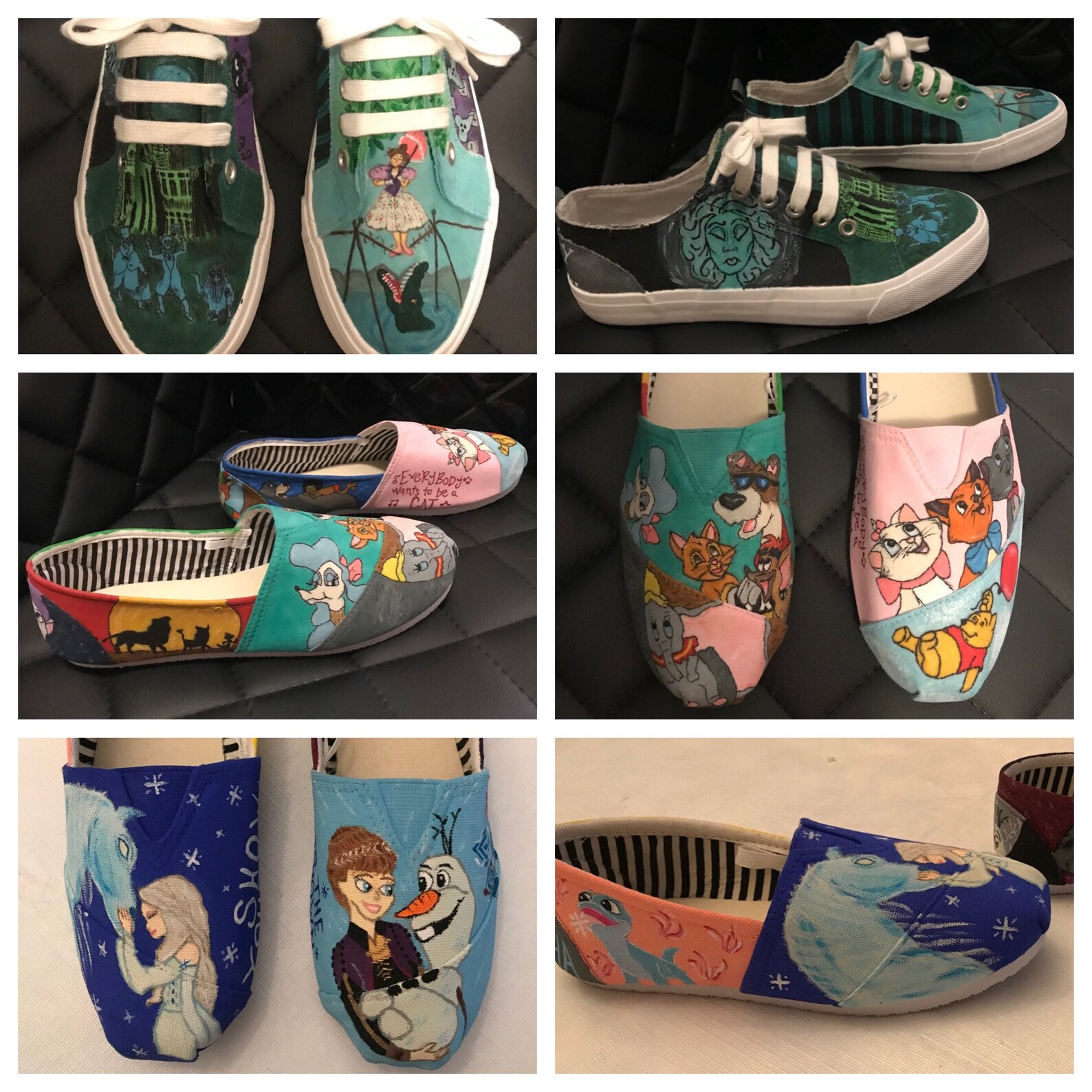 Disney Custom Handpainted Shoes Custom Disney Shoes Etsy