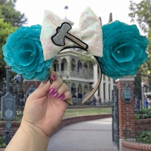 Bride of Haunted Mansion Ears, Haunted Mansion Inspired Disney Ears, Constance Hatchaway Mickey Ears, Minnie Ears, Mouse Ears, MADE TO ORDER