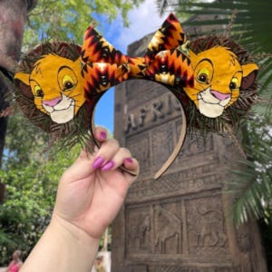 Orejas del Rey Simba, Orejas de Disney inspiradas en El Rey León, Orejas inspiradas en Simba, Orejas de Disney, Orejas de Mickey, Orejas de Minnie, Orejas de Ratón, HECHO A PEDIDO